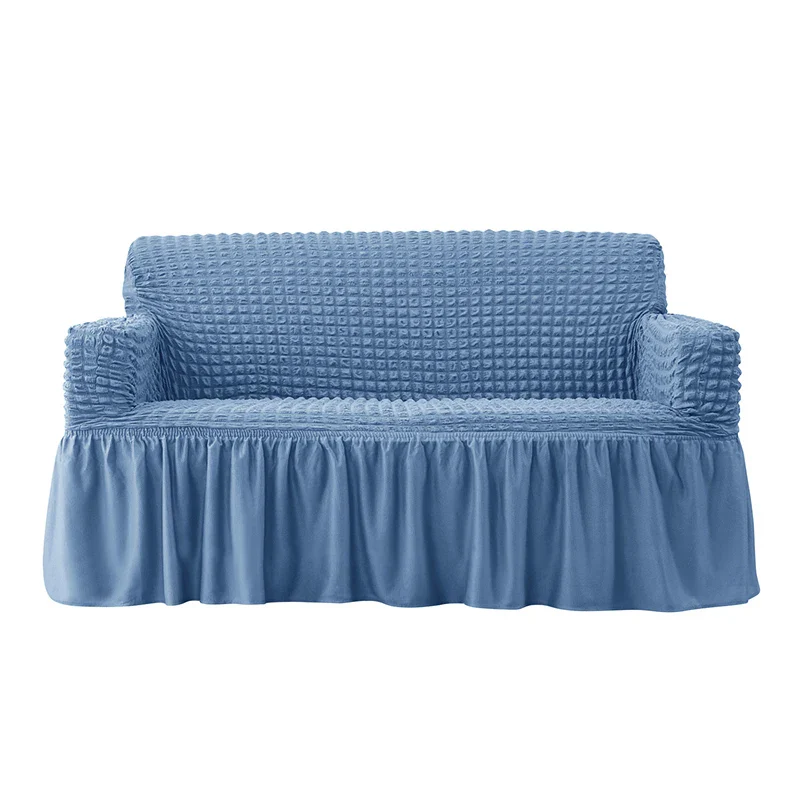 1/2/3/4 Seater Plaid Seersucker Sofa Covers Stretch Couch Cover Thick Corner Sofa Slipcover Protector Elastic Armchair Cover - Image 12
