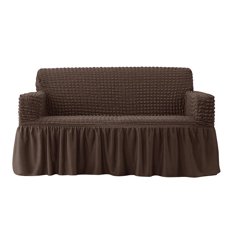 1/2/3/4 Seater Plaid Seersucker Sofa Covers Stretch Couch Cover Thick Corner Sofa Slipcover Protector Elastic Armchair Cover - Image 13