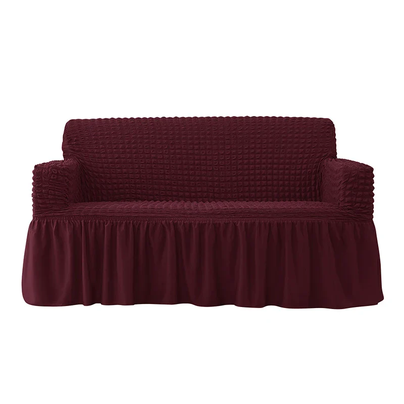 1/2/3/4 Seater Plaid Seersucker Sofa Covers Stretch Couch Cover Thick Corner Sofa Slipcover Protector Elastic Armchair Cover - Image 16