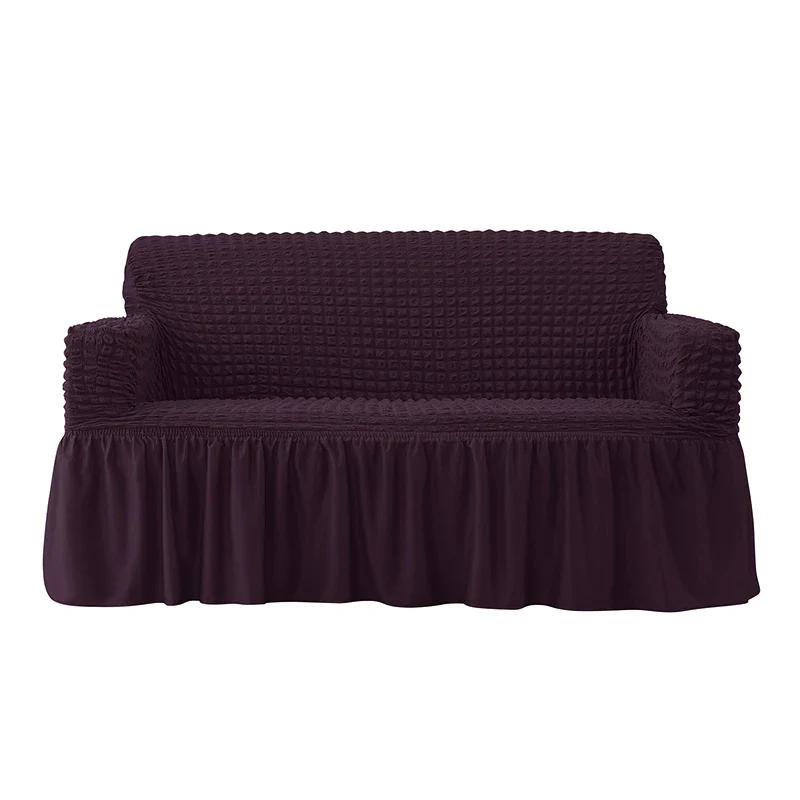 1/2/3/4 Seater Plaid Seersucker Sofa Covers Stretch Couch Cover Thick Corner Sofa Slipcover Protector Elastic Armchair Cover - Image 18