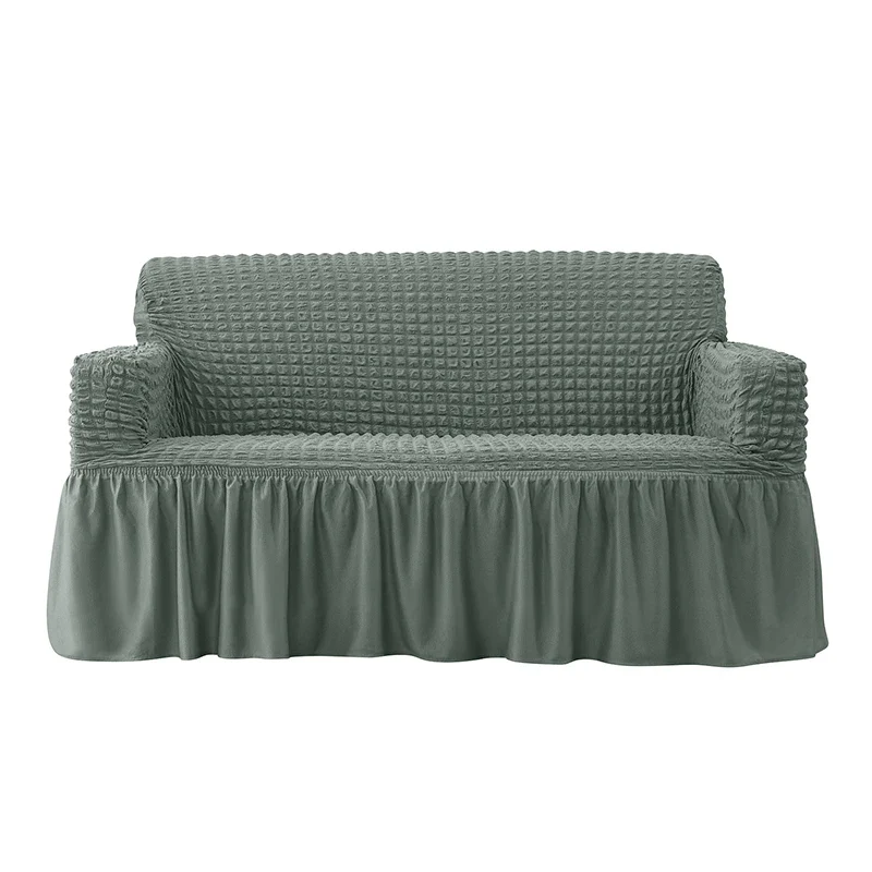 1/2/3/4 Seater Plaid Seersucker Sofa Covers Stretch Couch Cover Thick Corner Sofa Slipcover Protector Elastic Armchair Cover - Image 19