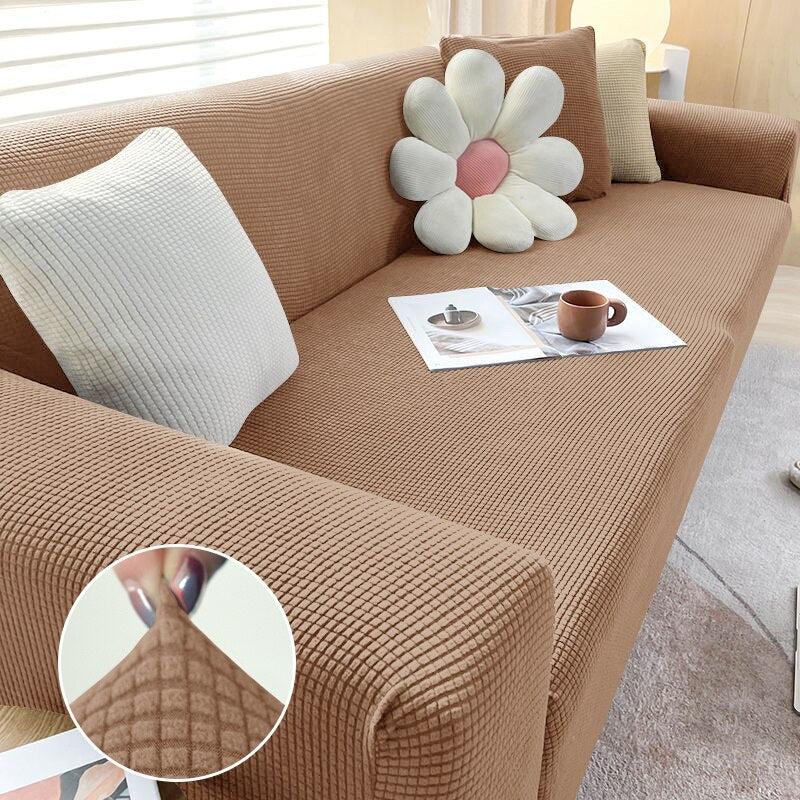 1/2/3/4 Seater Polar Fleece Sofa Cover for Living Room Elastic Thick Stretch L-shaped Corner Sofa Cover Slipcover Couch Cover - Image 18