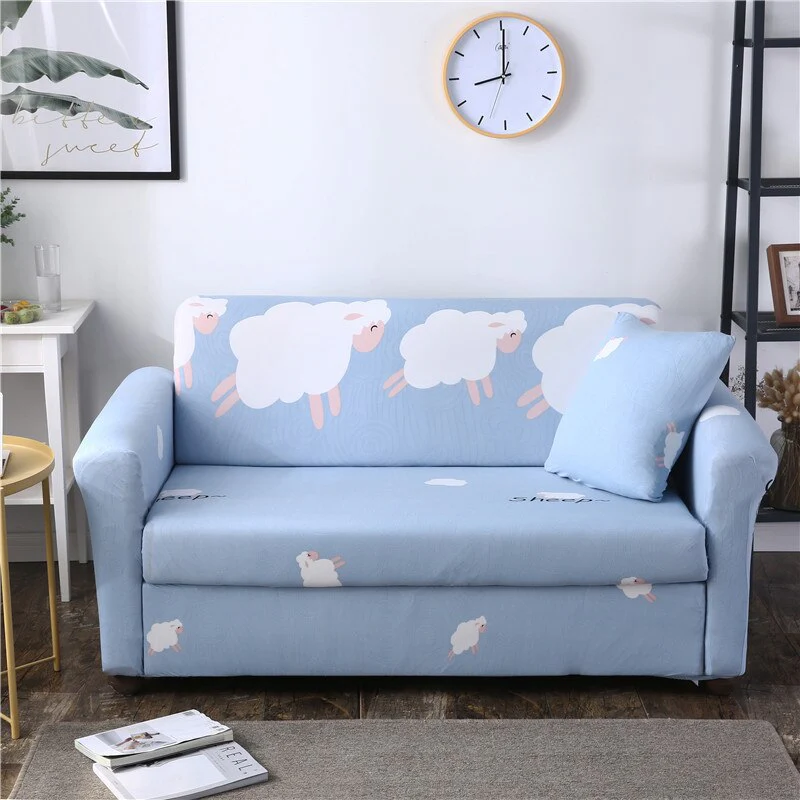 1/2/3/4 Seater Printed Elastic Sofa Covers Stretch Printed Flower Sofa Slipcovers Plaid Sofa Slipcover Sofa Chair Couch Cover Home Decor Covers - Image 15