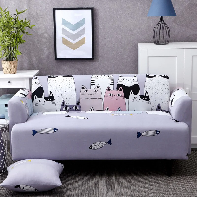 1/2/3/4 Seater Printed Elastic Sofa Covers Stretch Printed Flower Sofa Slipcovers Plaid Sofa Slipcover Sofa Chair Couch Cover Home Decor Covers - Image 20