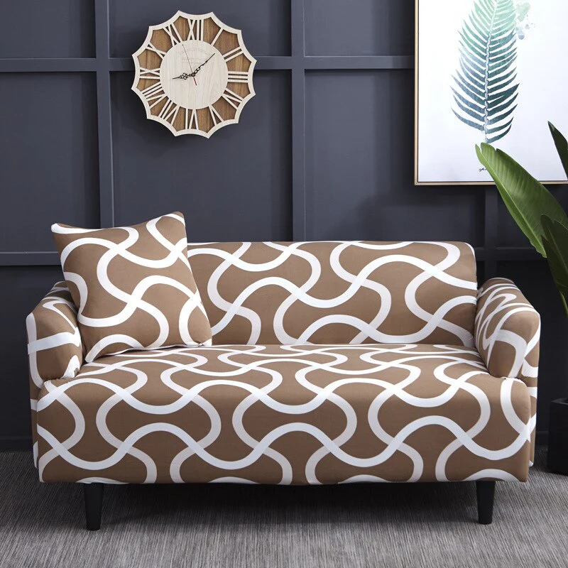 1/2/3/4 Seater Printed Elastic Sofa Covers Stretch Printed Flower Sofa Slipcovers Plaid Sofa Slipcover Sofa Chair Couch Cover Home Decor Covers - Image 28