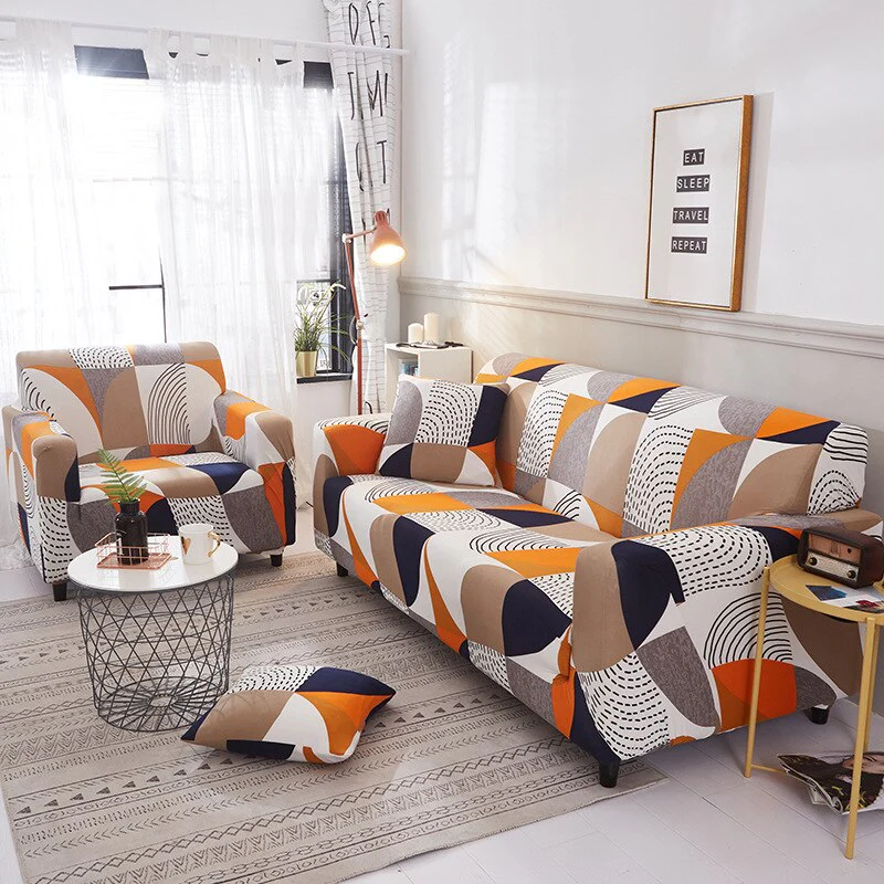 1/2/3/4 Seater Printed Elastic Sofa Covers Stretch Printed Flower Sofa Slipcovers Plaid Sofa Slipcover Sofa Chair Couch Cover Home Decor Covers - Image 4