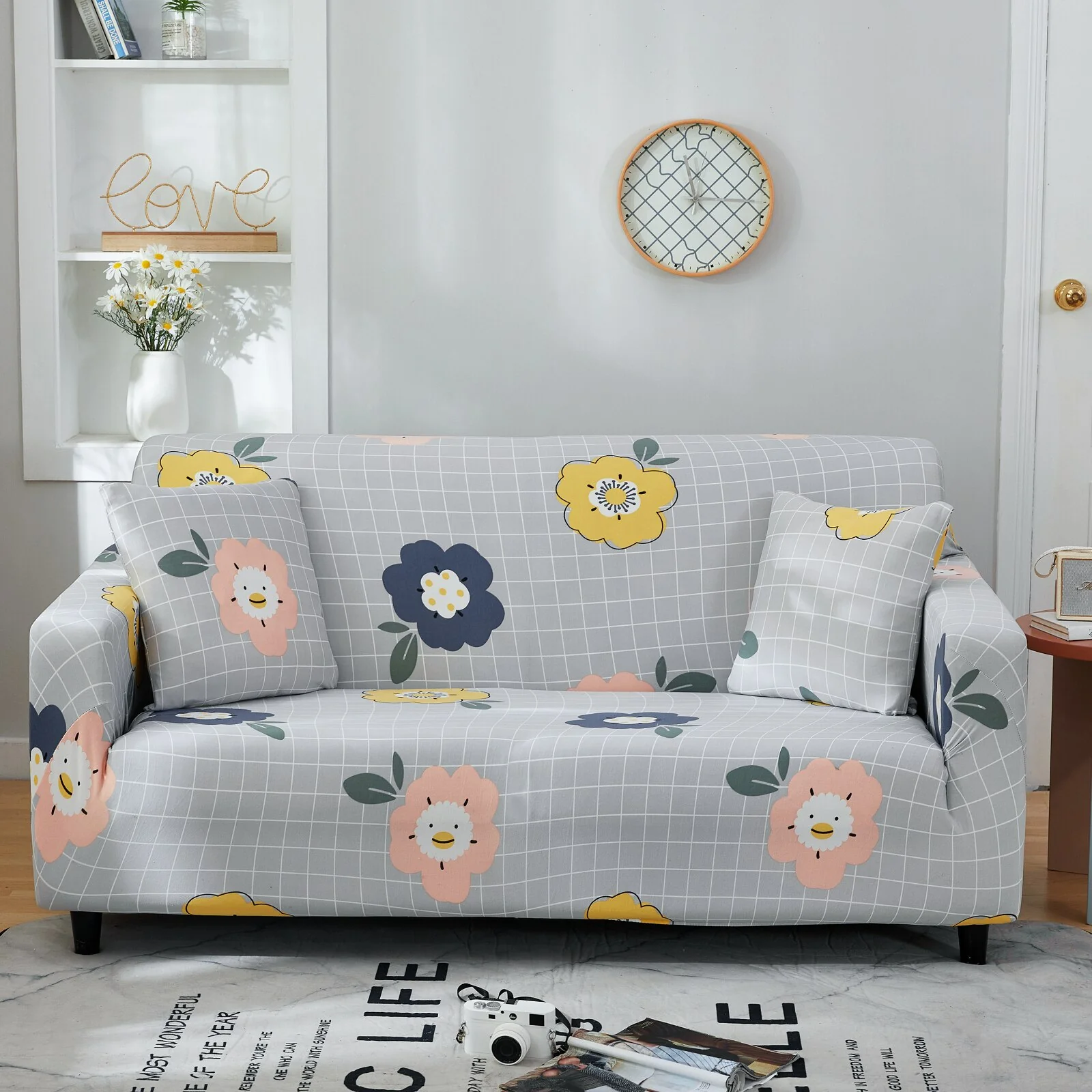 1/2/3/4seats Elastic Magic Sofa Cover Sofa All-inclusive Polyester Modern Elastic Corner Couch Slipcover Elastic 1/2/3/4 Seater L-Style Sofa Cover - Image 27