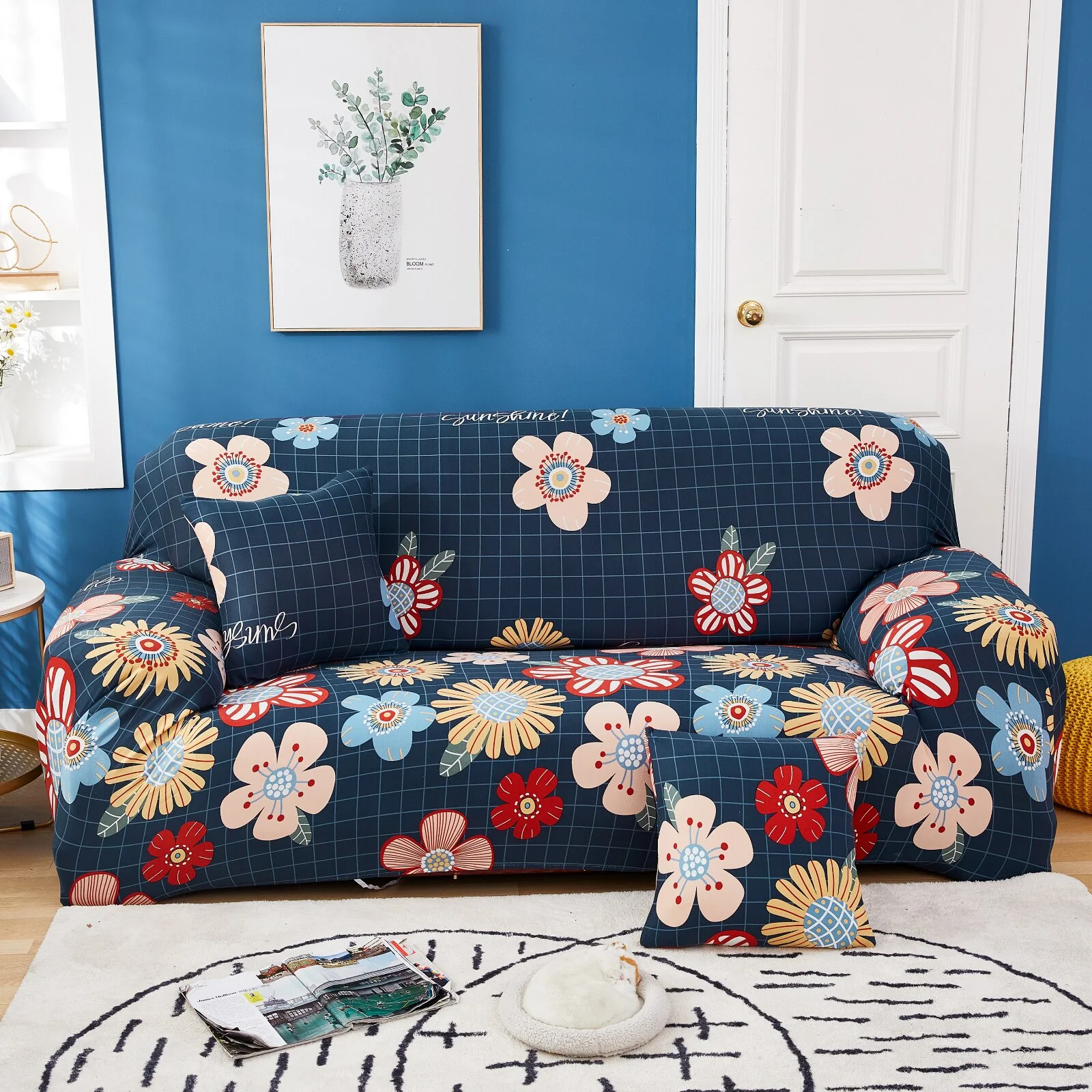 1/2/3/4seats Elastic Magic Sofa Cover Sofa All-inclusive Polyester Modern Elastic Corner Couch Slipcover Elastic 1/2/3/4 Seater L-Style Sofa Cover - Image 30