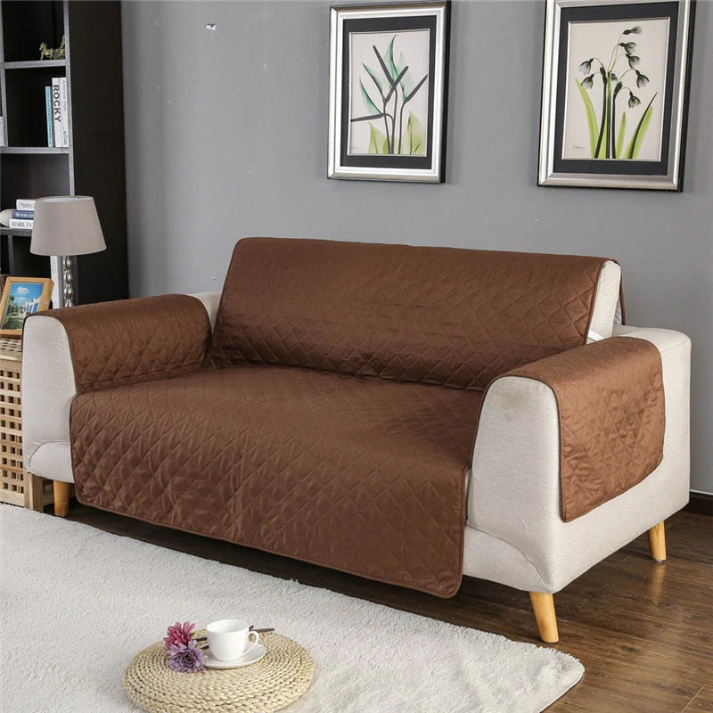 1/2/3 Seat White Sofa Covers Pet Couch Cover Couch Cover Chair Throw Pet Dog Kid Mat Reversible Armrest White Slipcovers - Image 15