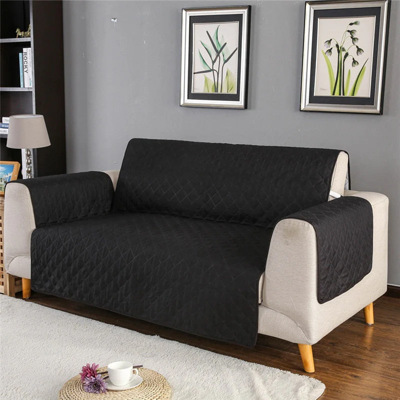 1/2/3 Seat White Sofa Covers Pet Couch Cover Couch Cover Chair Throw Pet Dog Kid Mat Reversible Armrest White Slipcovers - Image 18