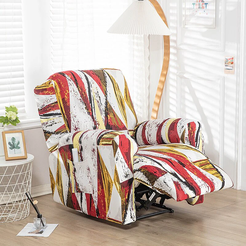 1/2/3 Seater Printed Recliner Sofa Covers Accent Elastic Armchair Cover Relax Lazy Boy Sofa Protector Covers Lounge Home Decor - Image 12