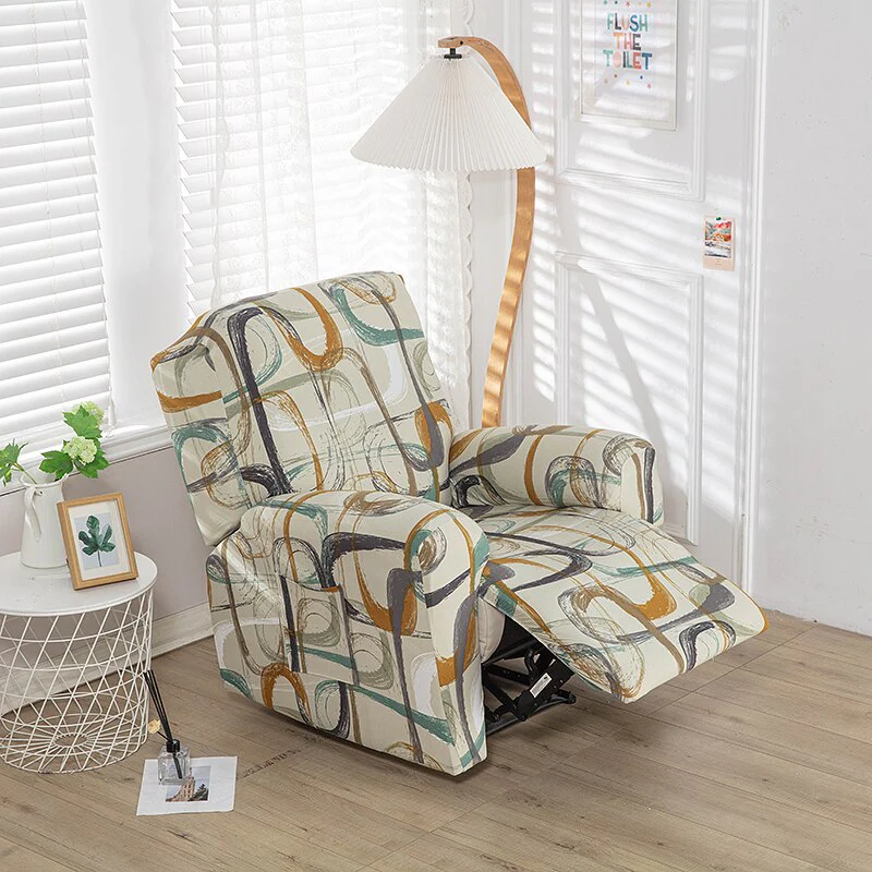1/2/3 Seater Printed Recliner Sofa Covers Accent Elastic Armchair Cover Relax Lazy Boy Sofa Protector Covers Lounge Home Decor - Image 18
