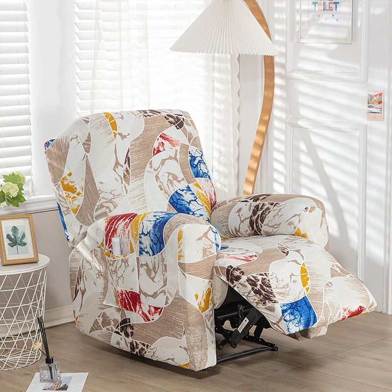 1/2/3 Seater Printed Recliner Sofa Covers Accent Elastic Armchair Cover Relax Lazy Boy Sofa Protector Covers Lounge Home Decor - Image 9