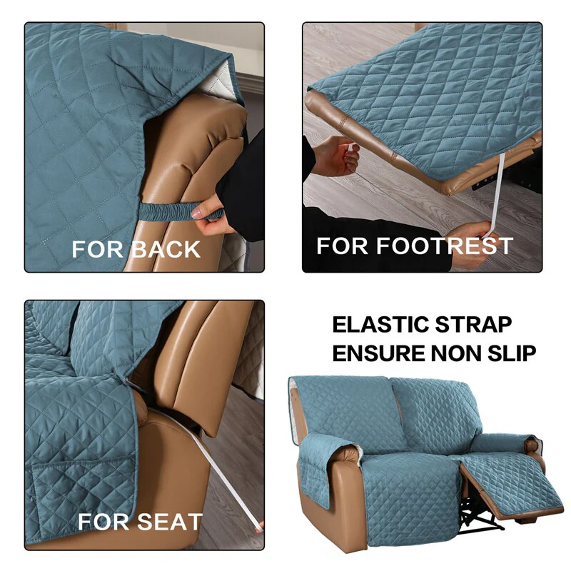 1 2 3 Seater Recliner Sofa Covers Pet Kids Dog Sofa Mat Solid Lounger Couch Towel  Armchair Covers Lazy Boy Chair Sofa Slipcovers - Image 4