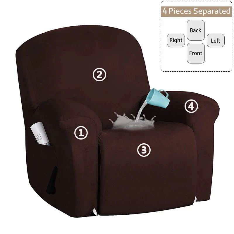1 2 3 Seater Waterproof Recliner Sofa Covers Elastic Spandex Relax Lazy Boy Chair Cover for Living Room Armchair Sofa Cover - Image 6