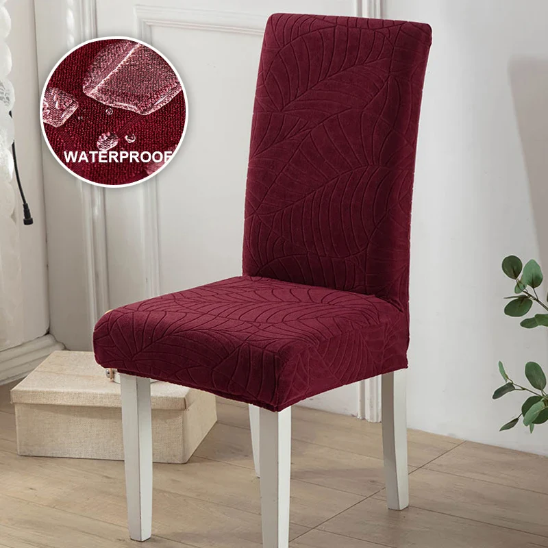 1/2/4/6 PCS Waterproof Jacquard Chair Covers Stretch Dining Chair Slipcover For Kitchen Hotel Wedding Banquet Office Anti Dirty - Image 12