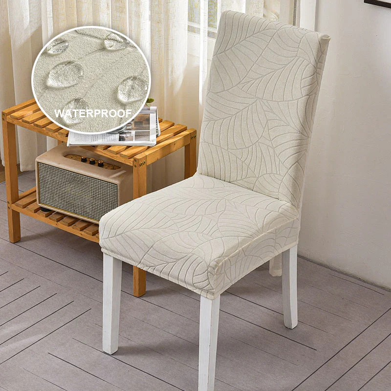 1/2/4/6 PCS Waterproof Jacquard Chair Covers Stretch Dining Chair Slipcover For Kitchen Hotel Wedding Banquet Office Anti Dirty - Image 7