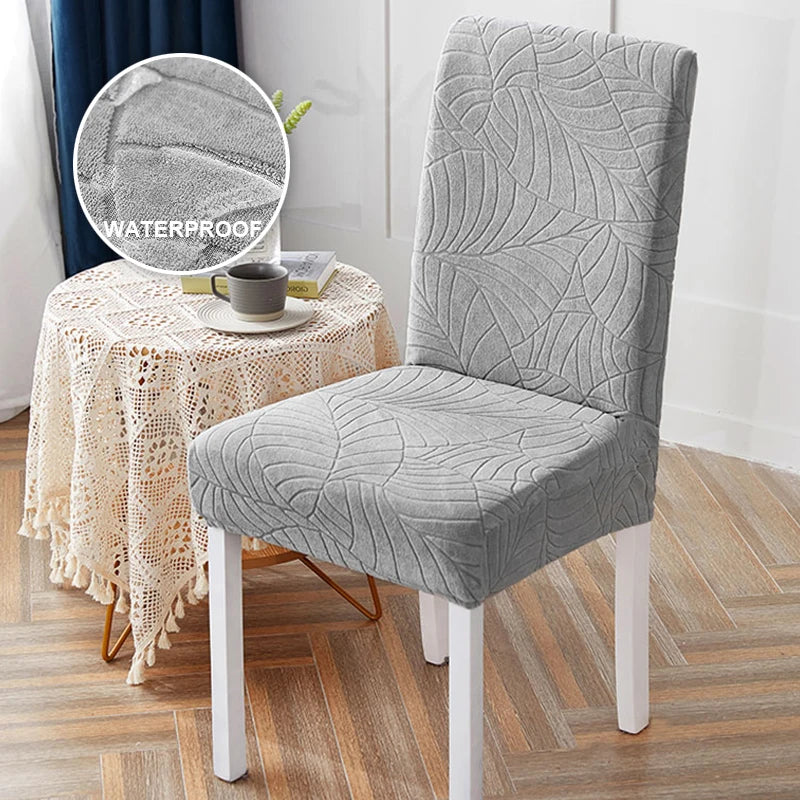 1/2/4/6 PCS Waterproof Jacquard Chair Covers Stretch Dining Chair Slipcover For Kitchen Hotel Wedding Banquet Office Anti Dirty - Image 8