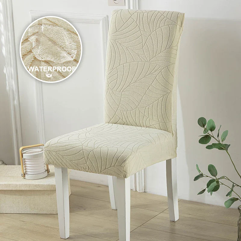 1/2/4/6 PCS Waterproof Jacquard Chair Covers Stretch Dining Chair Slipcover For Kitchen Hotel Wedding Banquet Office Anti Dirty - Image 9