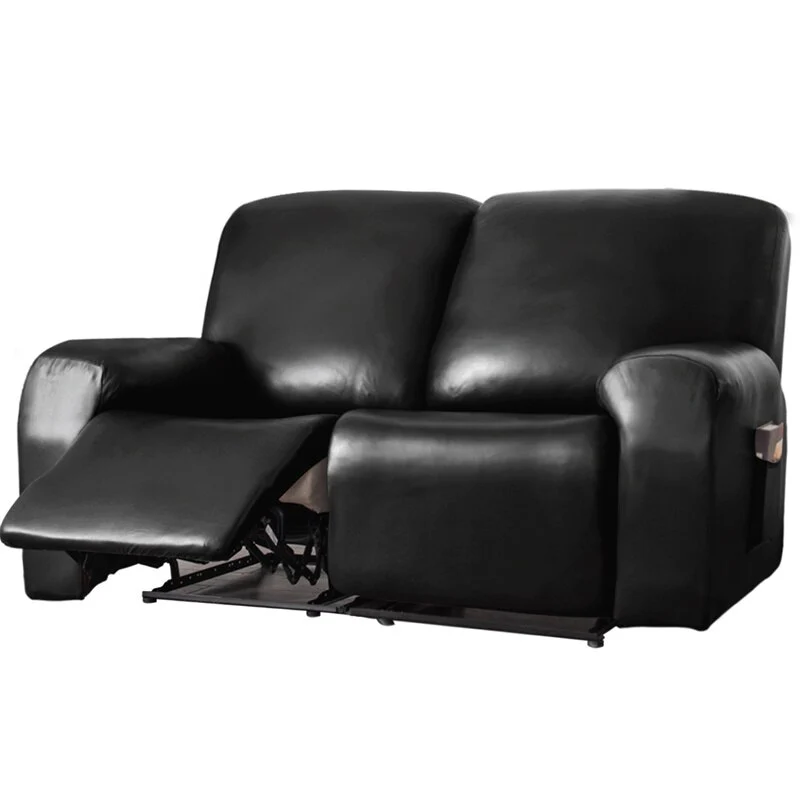 1 2 Seat Waterproof Leather Recliner Sofa Cover PU Leather Armchair Cover Lazy Boy Chair Cover Elastic Single Sofa Slipcover - Image 14