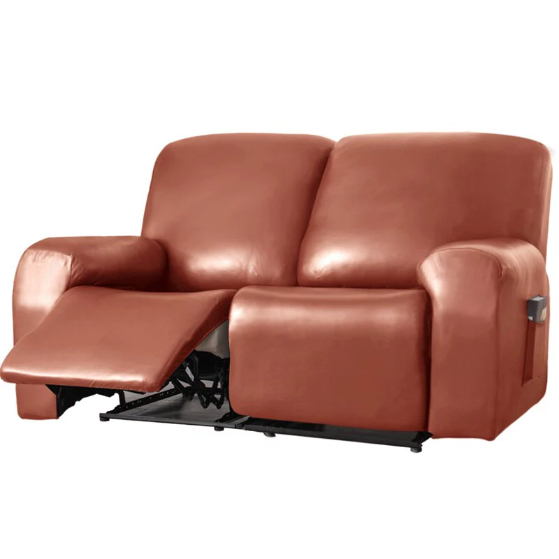 1 2 Seat Waterproof Leather Recliner Sofa Cover PU Leather Armchair Cover Lazy Boy Chair Cover Elastic Single Sofa Slipcover - Image 17