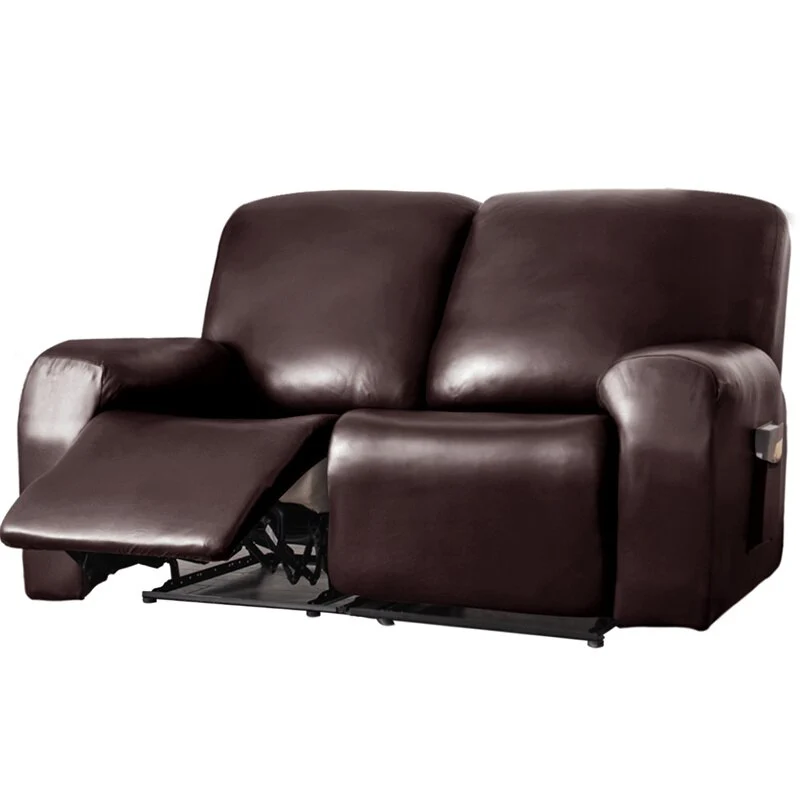 1 2 Seat Waterproof Leather Recliner Sofa Cover PU Leather Armchair Cover Lazy Boy Chair Cover Elastic Single Sofa Slipcover - Image 18