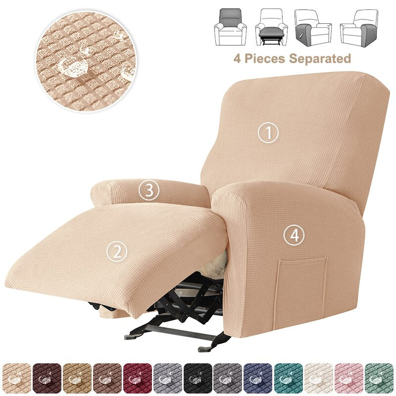 1/3 Seater Waterproof Recliner Sofa Cover for Living Room Elastic Reclining Chair Cover Protector Lazy Boy Relax Armchair Cover - Image 20