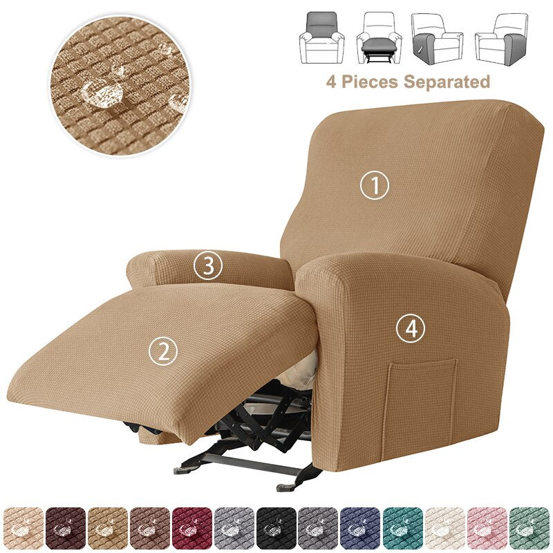 1/3 Seater Waterproof Recliner Sofa Cover for Living Room Elastic Reclining Chair Cover Protector Lazy Boy Relax Armchair Cover - Image 22