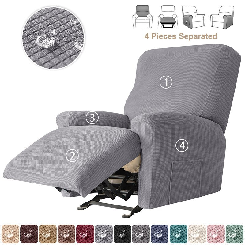 1/3 Seater Waterproof Recliner Sofa Cover for Living Room Elastic Reclining Chair Cover Protector Lazy Boy Relax Armchair Cover - Image 25