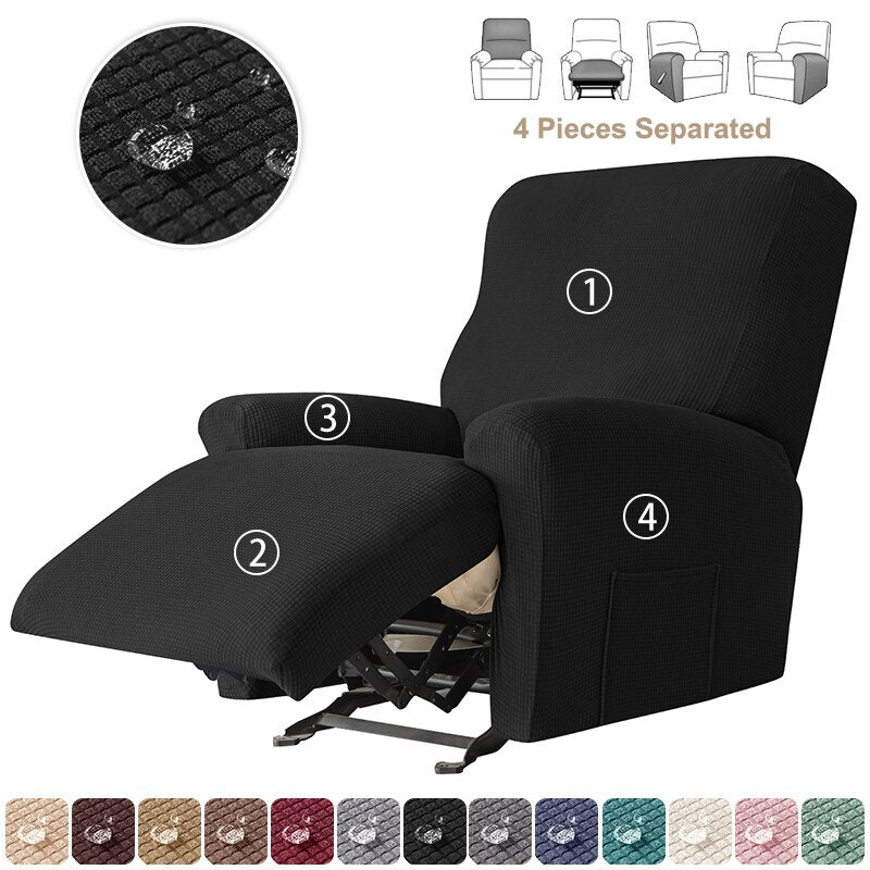 1/3 Seater Waterproof Recliner Sofa Cover for Living Room Elastic Reclining Chair Cover Protector Lazy Boy Relax Armchair Cover - Image 26