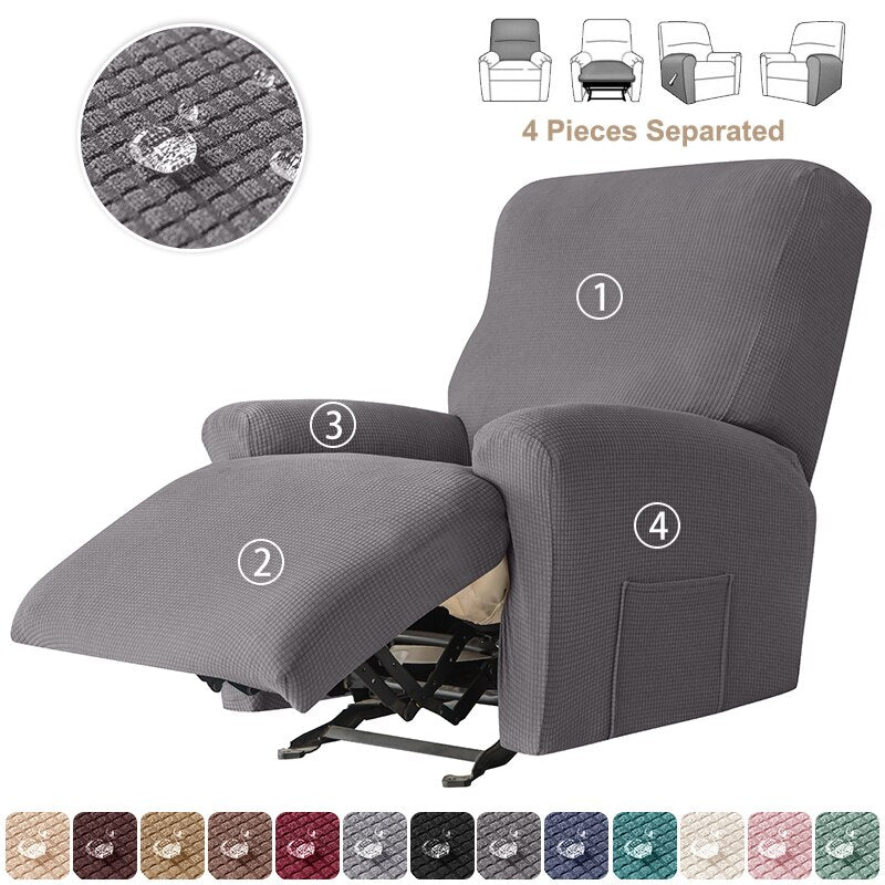 1/3 Seater Waterproof Recliner Sofa Cover for Living Room Elastic Reclining Chair Cover Protector Lazy Boy Relax Armchair Cover - Image 27