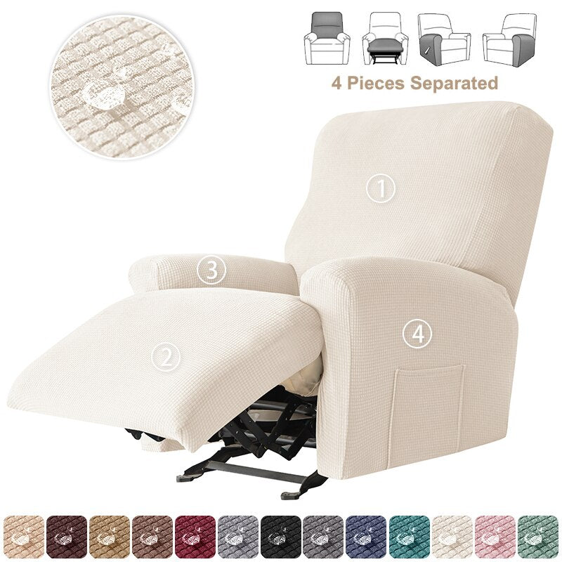 1/3 Seater Waterproof Recliner Sofa Cover for Living Room Elastic Reclining Chair Cover Protector Lazy Boy Relax Armchair Cover - Image 30