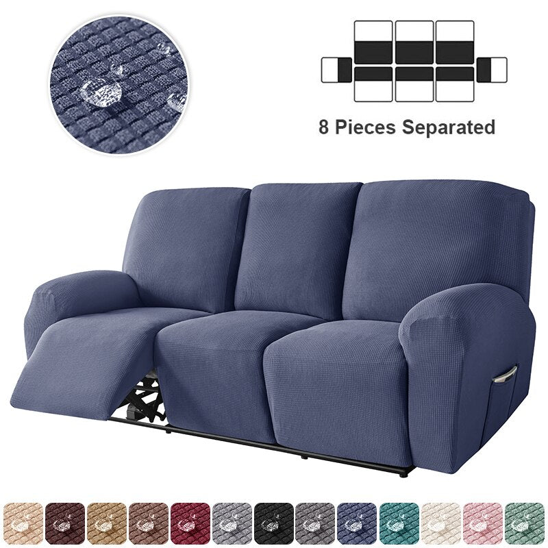 1/3 Seater Waterproof Recliner Sofa Cover for Living Room Elastic Reclining Chair Cover Protector Lazy Boy Relax Armchair Cover - Image 7