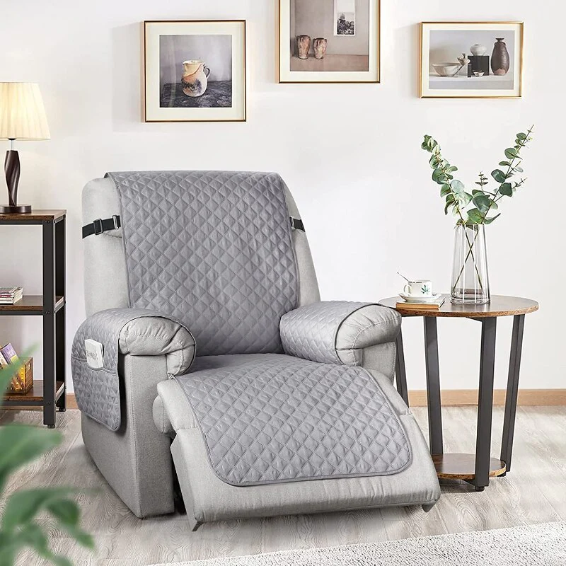 1 Seat Non-Slip Recliner Chair Cover Sofa Slipcover Reversible Pet Cover Protector Couch Cover - Image 3