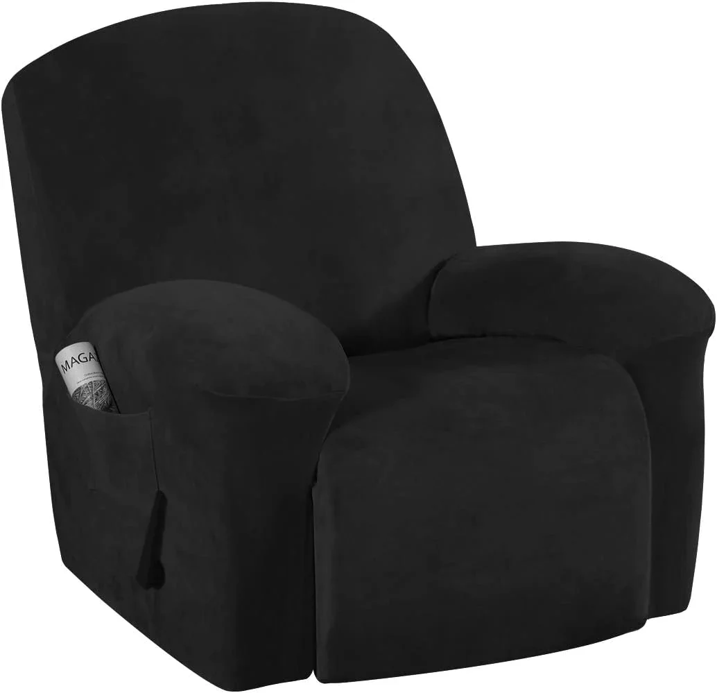 1 Seater High Grade Velvet Non-slip Relax Armchair Cover All-inclusive Recliner Sofa Cover Elastic Recliner Case Suede Couch Armchair Cover - Image 17