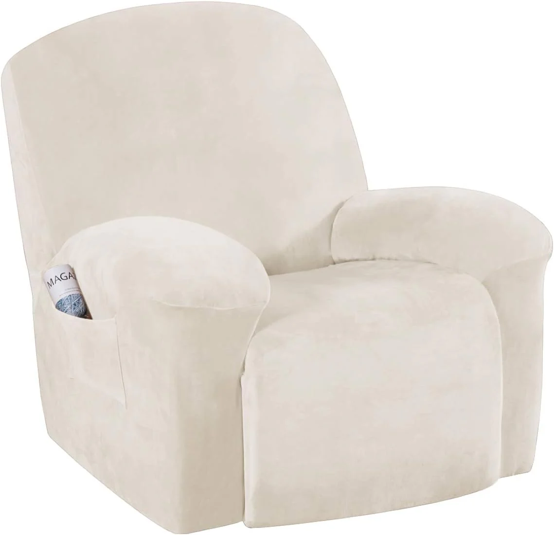 1 Seater High Grade Velvet Non-slip Relax Armchair Cover All-inclusive Recliner Sofa Cover Elastic Recliner Case Suede Couch Armchair Cover - Image 23