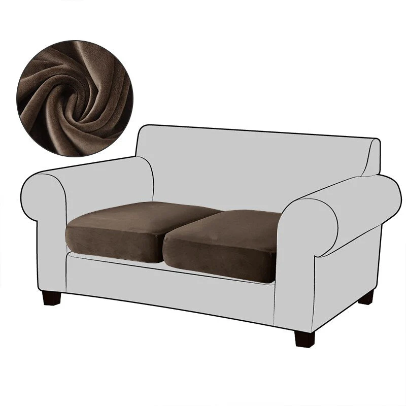 2025 Velvet Sofa Seat Cushion Covers For Living Room Plush Sofa Cushion Covers Soft Stretch Sofas Couch Slipcover - Image 12