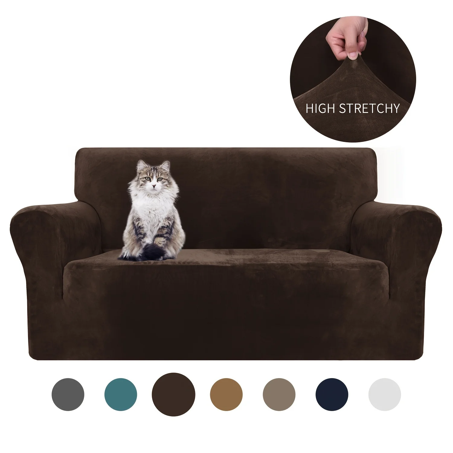 2026 Thickened Velvet Elastic Sofa Cover Universal Pet-Friendly Anti-Scratch Protector for Living Room Home Decor Soft Machine Washable - Image 26