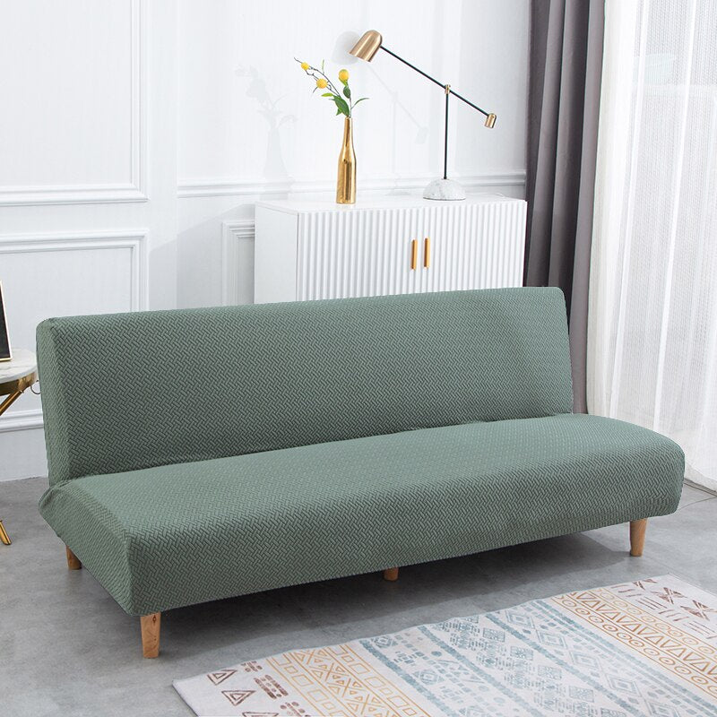 3 Different Sizes Jacquard Fabric Armless Sofa Bed Cover Sofa New Year Decor Slipcovers Stretch Protector Elastic Bench Cover - Image 5