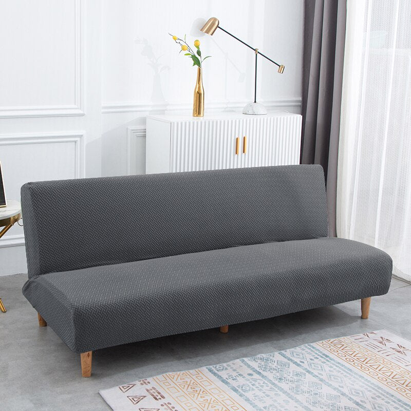 3 Different Sizes Jacquard Fabric Armless Sofa Bed Cover Sofa New Year Decor Slipcovers Stretch Protector Elastic Bench Cover - Image 6