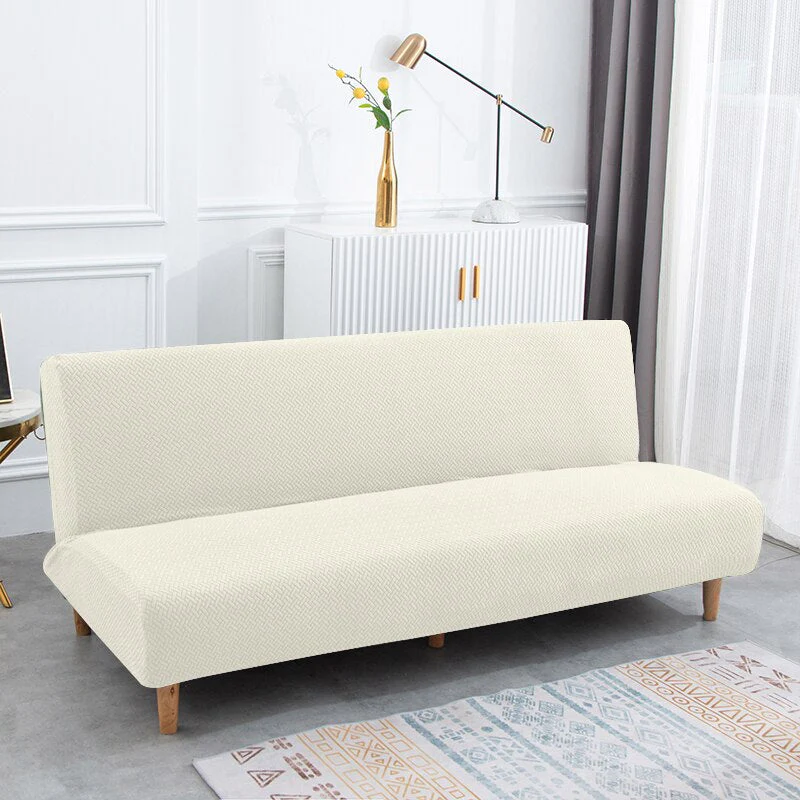 3 Different Sizes Jacquard Fabric Armless Sofa Bed Cover Sofa New Year Decor Slipcovers Stretch Protector Elastic Bench Cover - Image 7