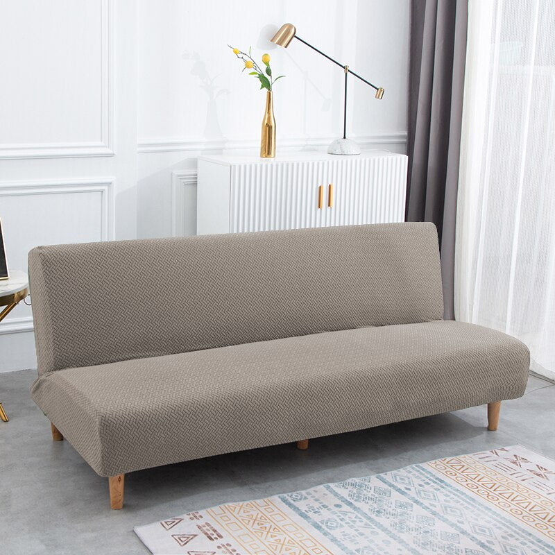 3 Different Sizes Jacquard Fabric Armless Sofa Bed Cover Sofa New Year Decor Slipcovers Stretch Protector Elastic Bench Cover - Image 8
