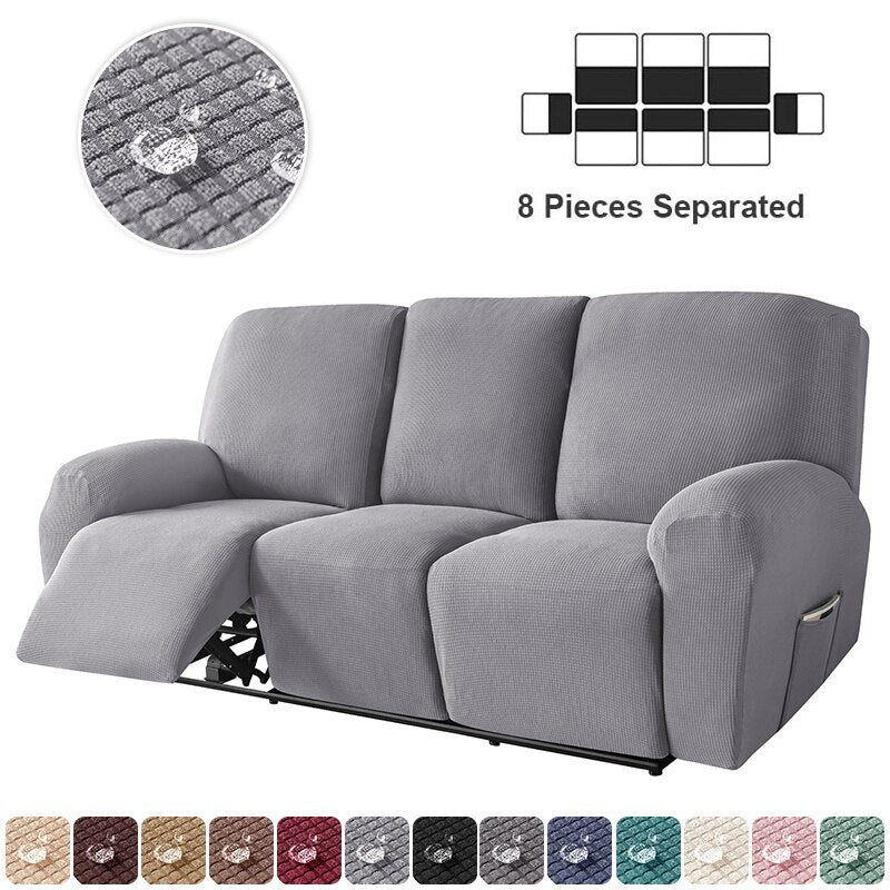 3 Seater Recliner Sofa Cover Waterproof Elastic Three Reclining Chair Cover Protector Lazy Boy Relax Armchair Cover - Image 13