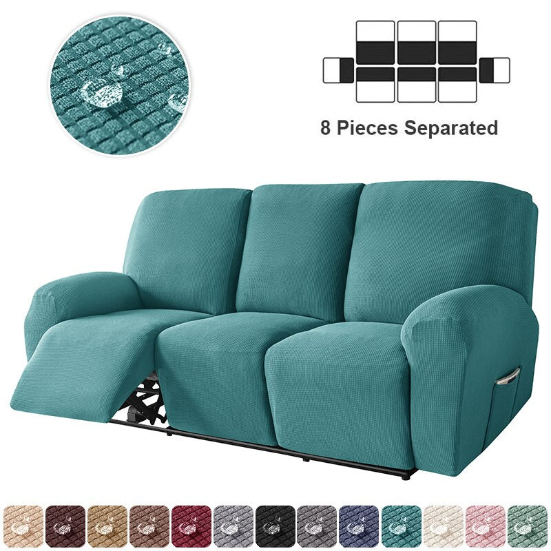 3 Seater Recliner Sofa Cover Waterproof Elastic Three Reclining Chair Cover Protector Lazy Boy Relax Armchair Cover - Image 17