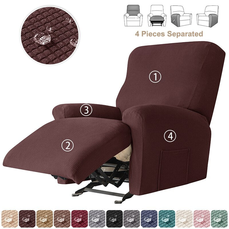 3 Seater Recliner Sofa Cover Waterproof Elastic Three Reclining Chair Cover Protector Lazy Boy Relax Armchair Cover - Image 21