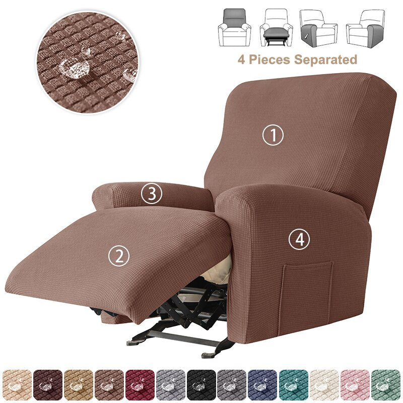 3 Seater Recliner Sofa Cover Waterproof Elastic Three Reclining Chair Cover Protector Lazy Boy Relax Armchair Cover - Image 23