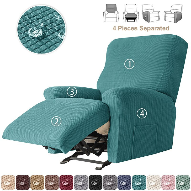 3 Seater Recliner Sofa Cover Waterproof Elastic Three Reclining Chair Cover Protector Lazy Boy Relax Armchair Cover - Image 29