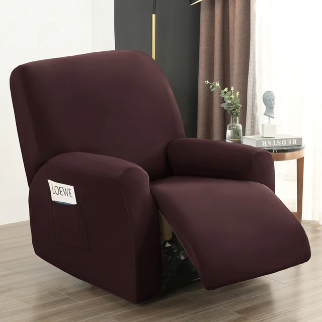 4 pieces Waterproof Recliner Sofa Cover for Living Room Elastic Reclining Chair Cover Protection Lazy Boy Relax Armchair Cover - Image 34