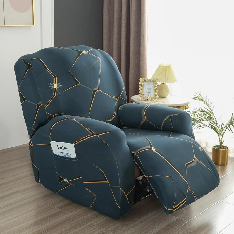4 pieces Waterproof Recliner Sofa Cover for Living Room Elastic Reclining Chair Cover Protection Lazy Boy Relax Armchair Cover - Image 7