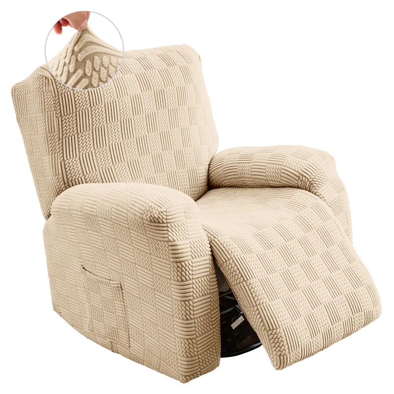 4Pcs in 1 Split Thicken Recliner Sofa Cover Elastic Jacquard Single Armchair Covers Lazy Boy Chair Slipcovers - Image 9